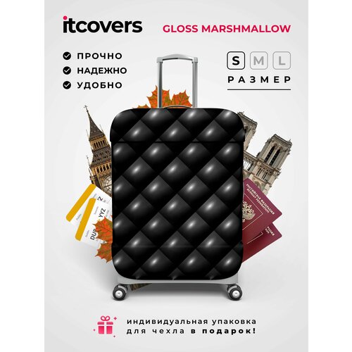 Чехол для чемодана itcovers, 40 л, размер S, черный, серый чехол для чемодана itcovers 40 л размер s красный