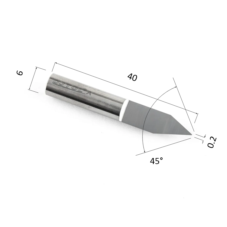 Фреза гравировальная коническая DJTOL AJ6.4502 для станка ЧПУ