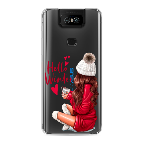 Силиконовый чехол на Asus Zenfone 6 ZS630KL / Асус Зенфон 6 ZS630KL Hello winter, прозрачный силиконовый чехол на asus zenfone 6 zs630kl асус зенфон 6 zs630kl у меня лапки прозрачный