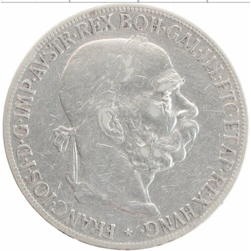 Клуб Нумизмат Монета 5 крон Австрии 1900 года Серебро Франс Иосиф I