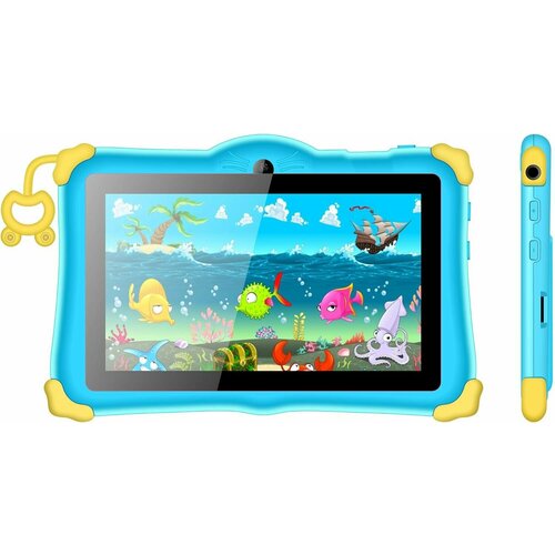 Детский планшет ALLTOUCH Q-37 с 2 камерами и подарками голубой