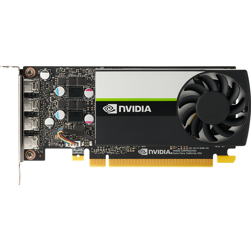 Видеокарта PNY Nvidia Quadro T1000 8GB, GDDR6 128-bit, 4x Mini DP 1.4 (VCNT1000-8GB-SB)