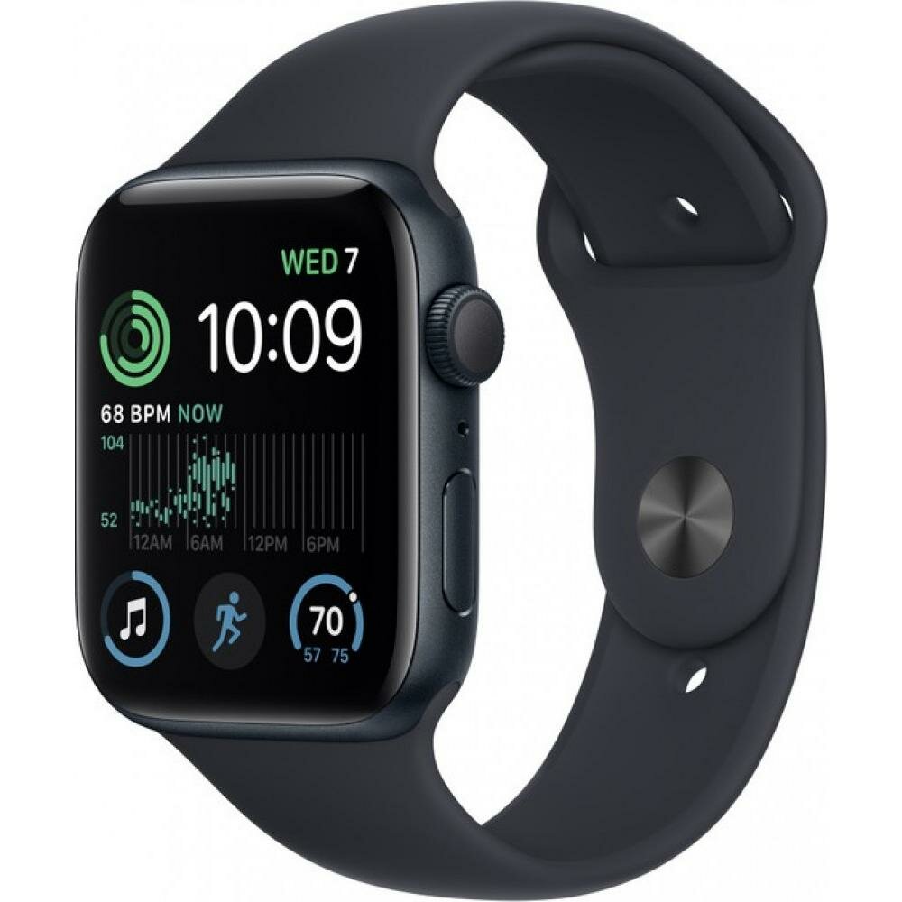 Часы Apple Watch SE (2023) 44мм Aluminium Case with Sport Band MRE93, Midnight M-L