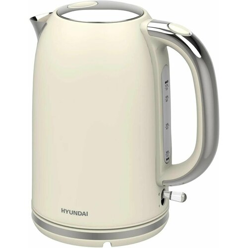 Чайник электрический Hyundai HYK-S9900 2200Вт молочный и серебристый 422200₽