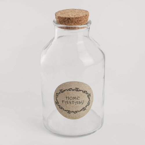 Изображение товара Банка для сыпучих продуктов, 750 мл, стекло/пробка, Clear cork, Kuchenland