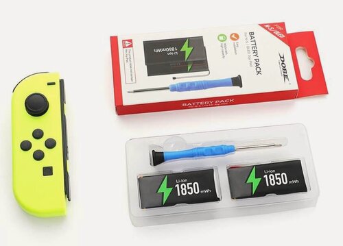 Изображение товара Аккумуляторная батарея 2 шт. для Joy-Con Nintendo Switch (Dobe TNS-2158B)