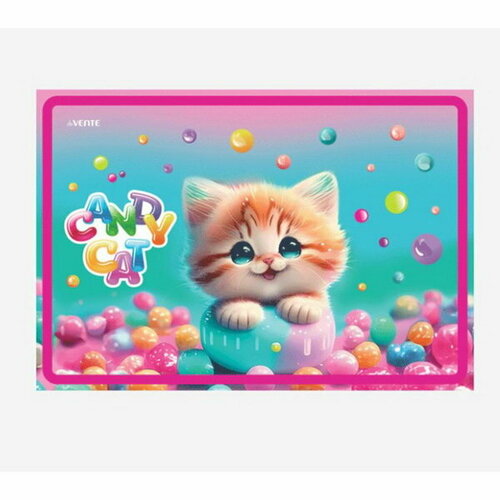 Накладка на стол пластиковая А3, 430 x 290 мм, 500 мкм, Candy Cat накладка на стол devente 3d sweet cats 43x29 см 500 мкм с цветным рисунком 8061224