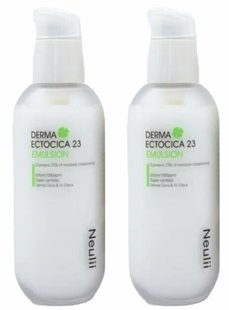 Эмульсия для лица увлажняющая Neulii Derma Ectocica 23 Emulsion, с эктоином и центеллой азиатской, 100 мл, 2 шт