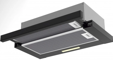 Вытяжка телескопическая Jacky's JV SB651, 450 куб. м/час, ширина 59.6 см, черный, Турция