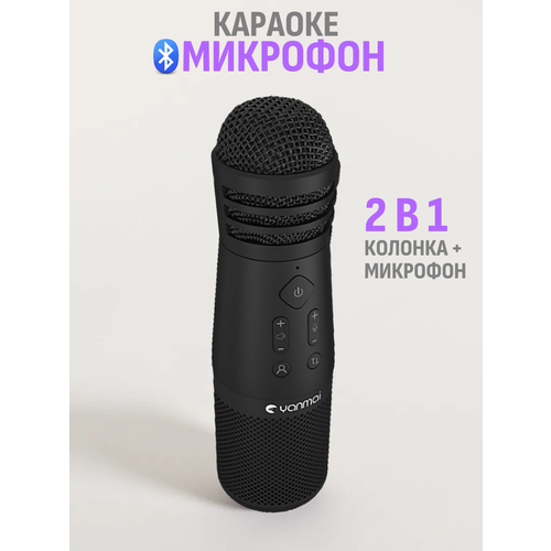 Микрофон караоке беспроводной с колонкой Bluetooth, SerenityVision беспроводной микрофон с колонкой микрофон для караоке розовое золото