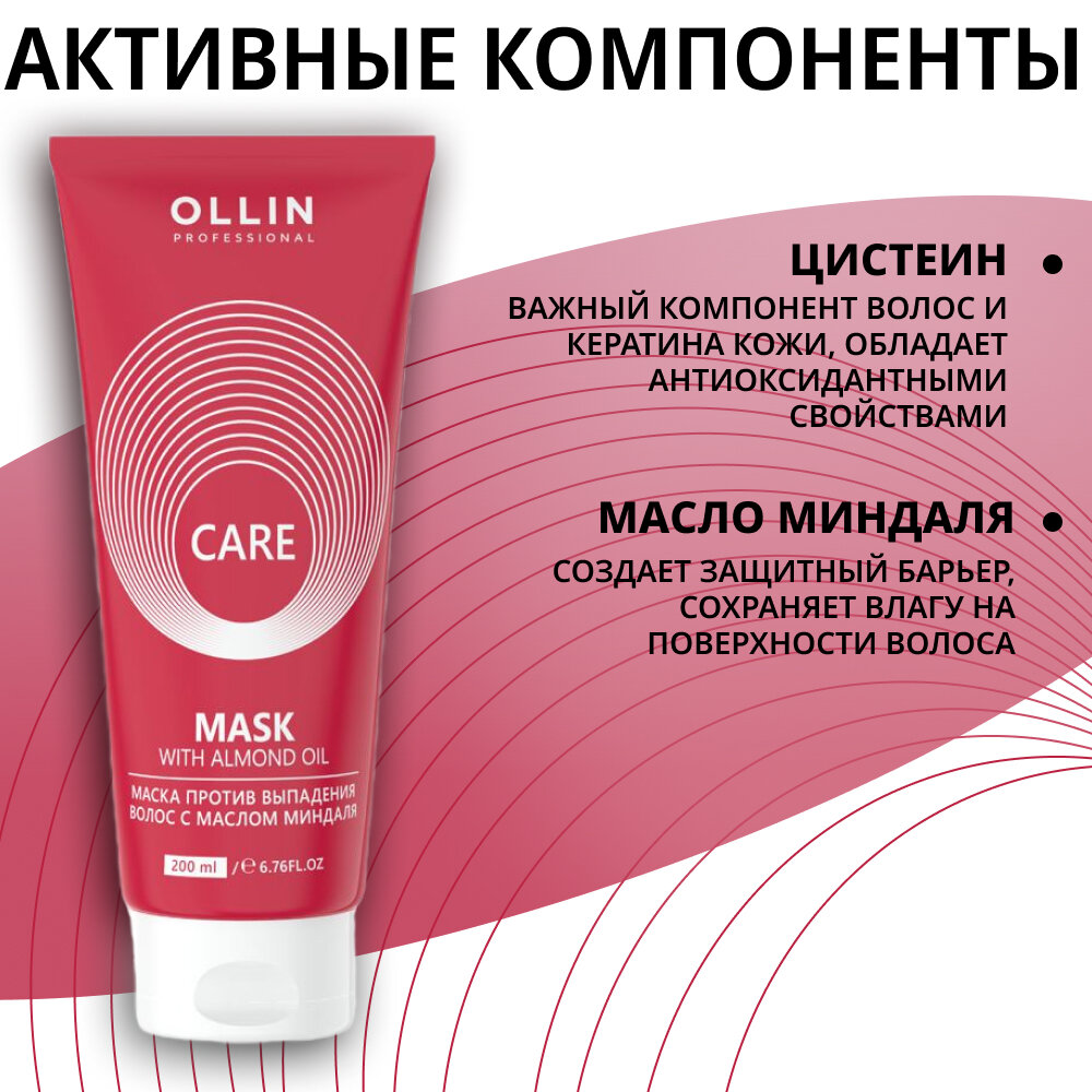 Ollin Professional Маска против выпадения волос с маслом миндаля 200 мл (Ollin Professional, ) - фото №10