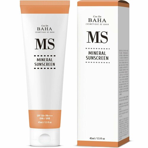 Cos De BAHA Крем для лица солнцезащитный минеральный MS Mineral Sunscreen, 45 мл солнцезащитный минеральный флюид для лица clinique mineral sunscreen fluid for face spf50 30 мл