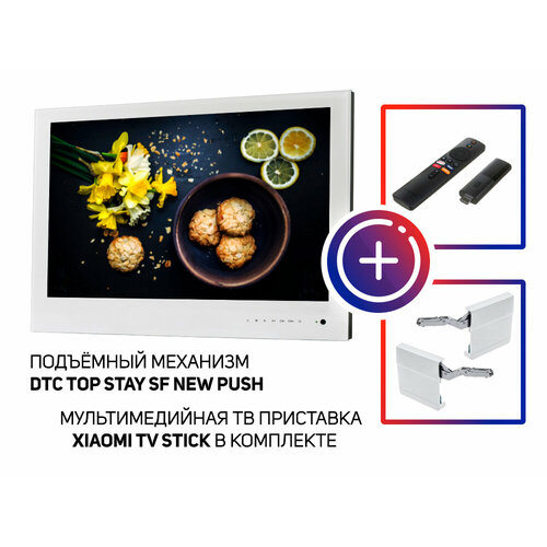 AVEL Встраиваемый Smart монитор для кухни AVS2404BMWF + Xiaomi Mi TV Stick с подъемным механизмом DTC top stay SF NEW PUSH