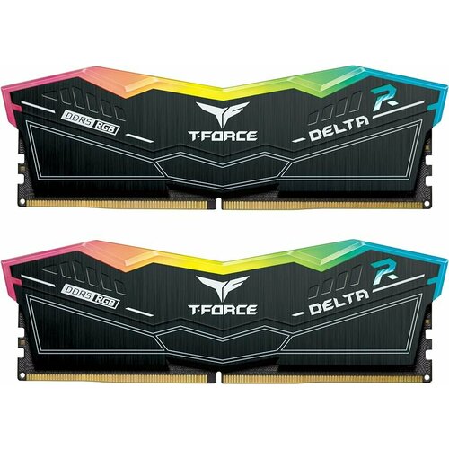 Модуль памяти 32GB 2x16GB TEAMGROUP T-Force Delta RGB DDR5 6000MHz CL30 30-36-36-76 135V FF3D532G6000HC30DC01 Black 1660000₽