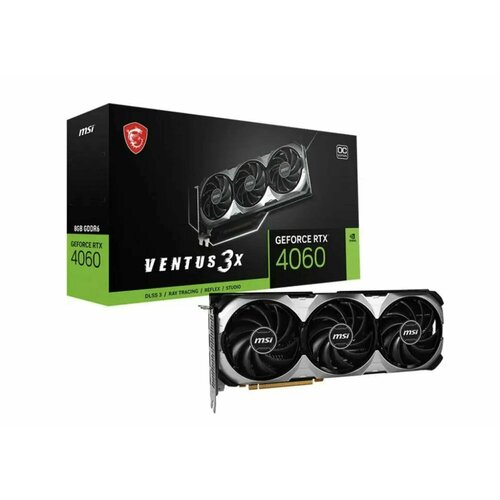 Видеокарта MSI NVIDIA GeForce RTX 4060 VENTUS 3X 8G OC 8ГБ Ventus 3X GDDR6 OC Ret 3989000₽