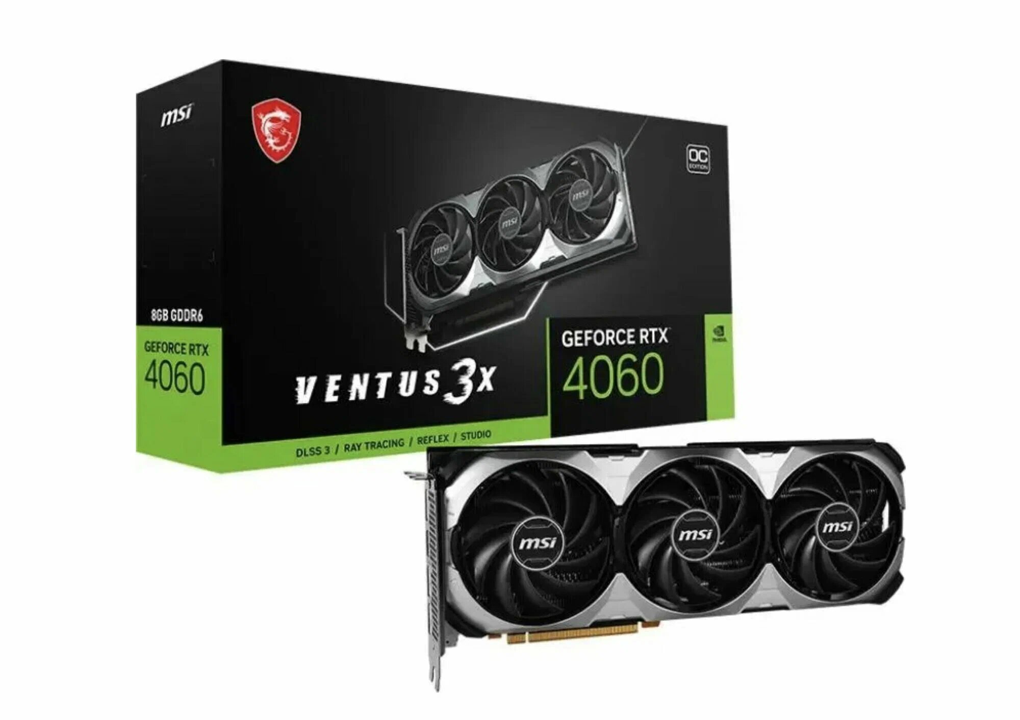 Видеокарта MSI NVIDIA GeForce RTX 4060 VENTUS 3X 8G OC 8ГБ Ventus 3X, GDDR6, OC, Ret