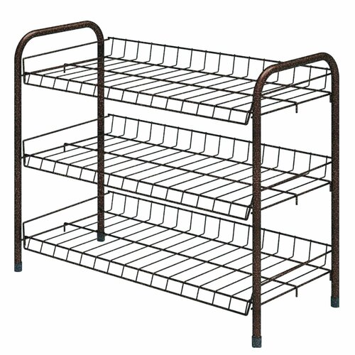 Полка для обуви 3-х ярусная разборная металлическая, 46*52*28