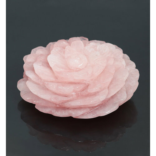 Фигурка Роза из натурального камня розовый кварц 12269₽