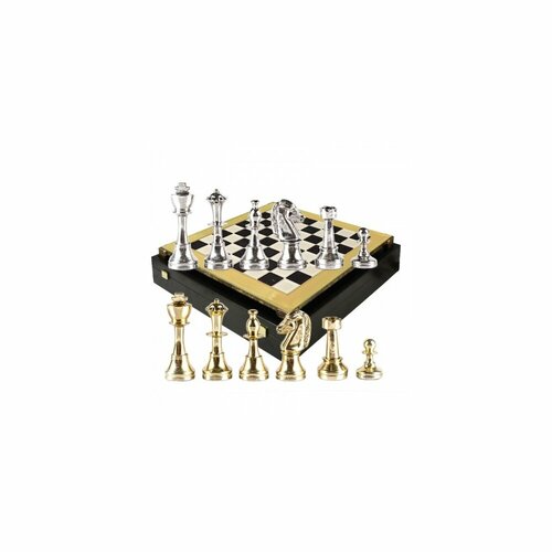 Manopoulos MP-S-34-36-BLA Шахматный набор стаунтон, турнирные manopoulos бленда греция пластик цвет песочный золотой