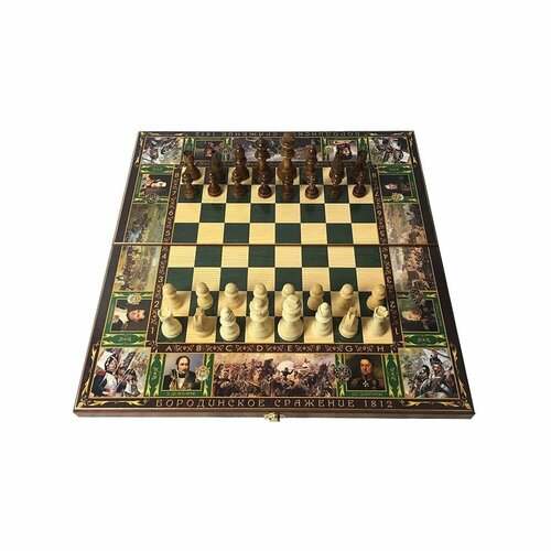 Мастер Бамбук SA-SH-037 Подарочный набор игр шахматы нарды шашки с доской бородино мастер бамбук 4659₽