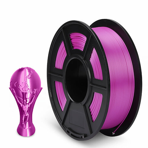 Филамент NVPRINT Silk PLA Purple для 3D печати диаметр 175мм длина 330 метров масса 1 кг 2330₽