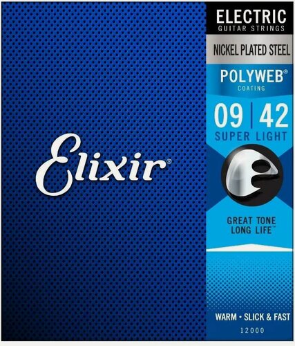 Изображение товара Струны для электрогитары Elixir 12000 Polyweb 9-42