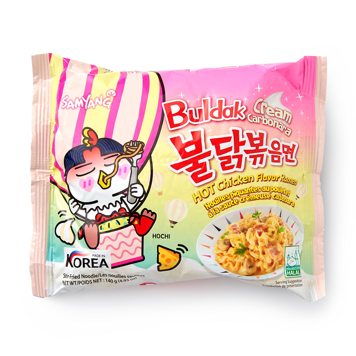 Лапша быстрого приготовления Samyang острая курица в соусе карбонара