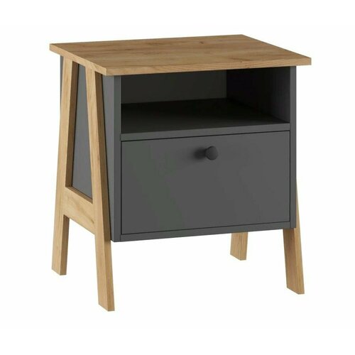 Прикроватная тумба ЛайфМебель Теодора графит крафт золотой 4180₽