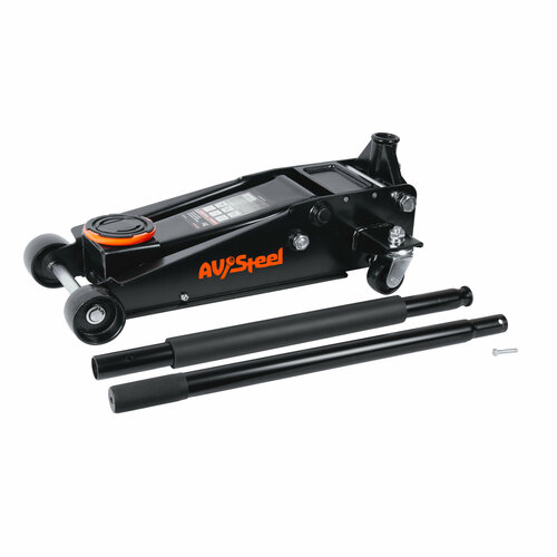 Домкрат гидравлический подкатной 3т 133-465мм 2 штока быстрый подъем AV Steel 15239₽