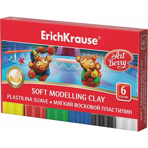 Пластилин восковой ArtBerry 6 цветов 297₽