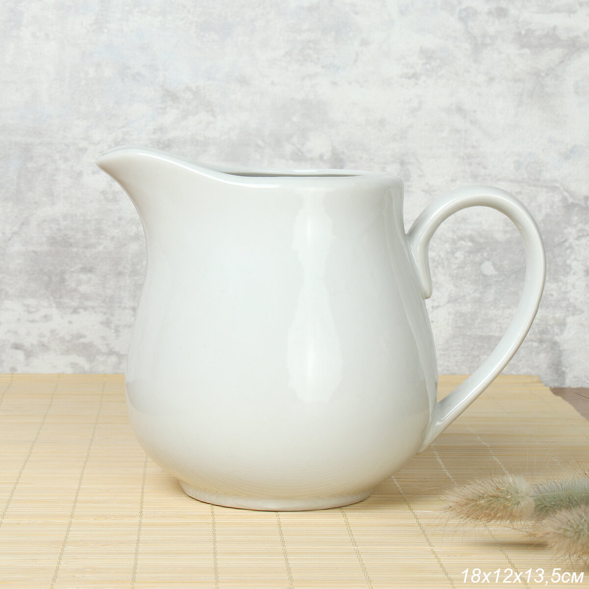 фото Ваза кувшин керамический 13,5 х 12 см прованс