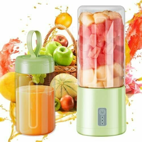 XPJBKC Blender Смузи-мейкер мини-портативный блендер стакан для питья на 400400 мл с носиком без бисфенола-А портативный смузи-мейкер с 10 лезвиями из нержавеющей стали портативный блендер с перезарядкой от USB для всей семьи 993400₽