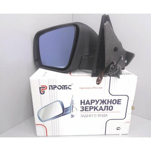 Зеркало боковое для ВАЗ 2170 Приора 13-18 левое механическое, с повт. поворота Плазма белый, антиблик