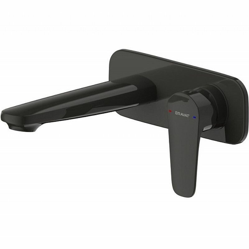 Смеситель для раковины на кухню и ванную / кран для умывальника Bravat Source P8173218BW-ENG Черный матовый