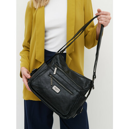 Сумка кросс-боди BE-ZOG, фактура гладкая, черный