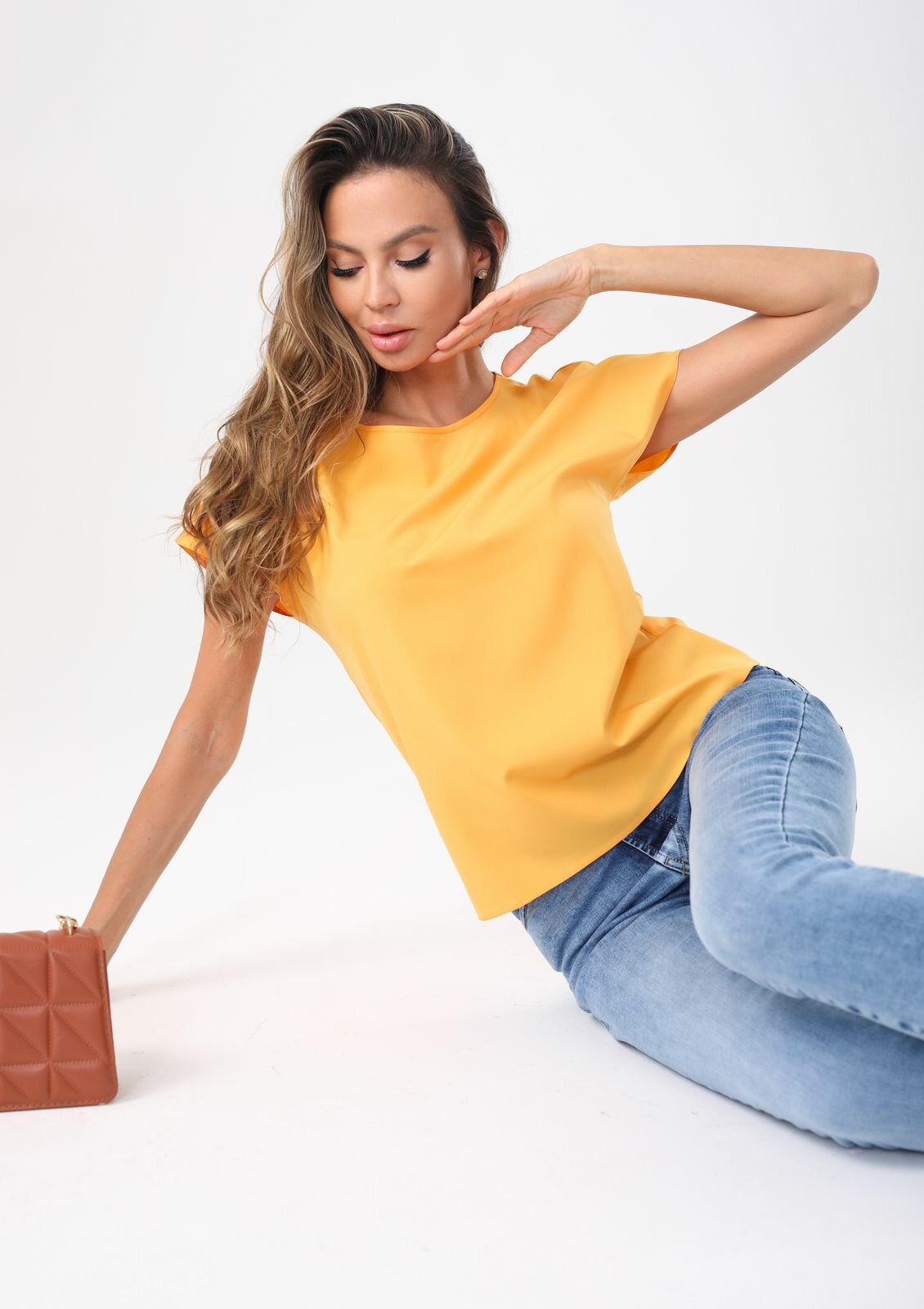 Блуза A-A Awesome Apparel by Ksenia Avakyan, размер 42, желтый