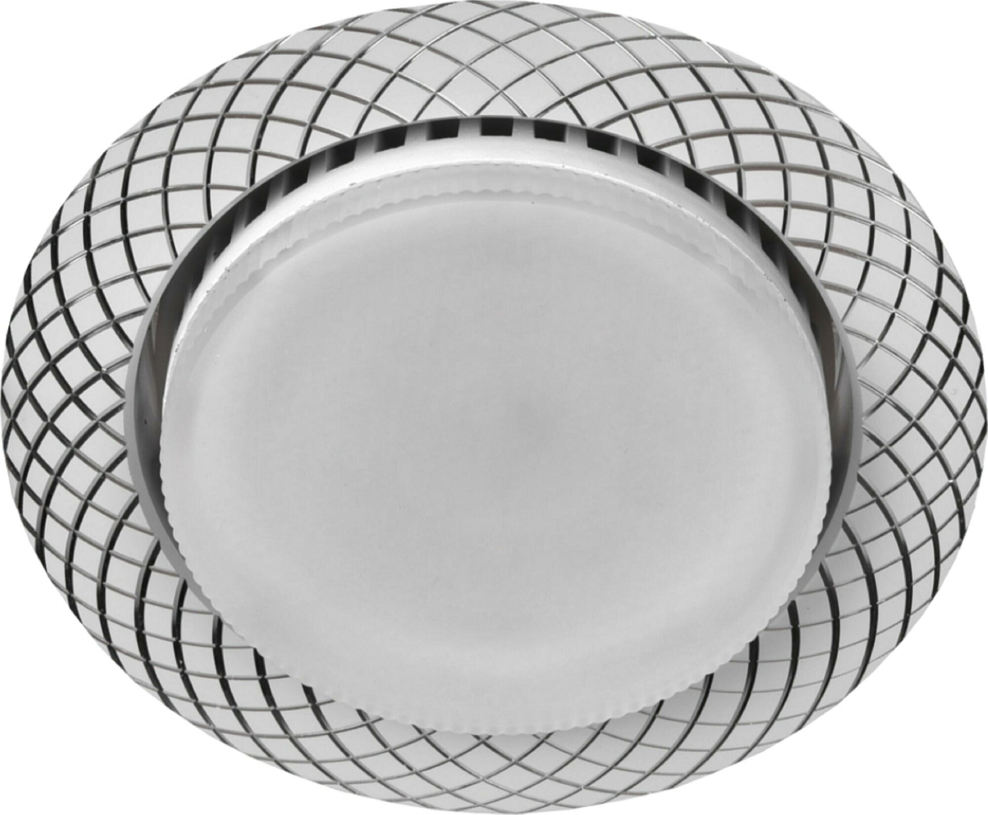 Светильник встраиваемый под лампу GX53 ЭРА KL76 AL/WH/1 точечный белый