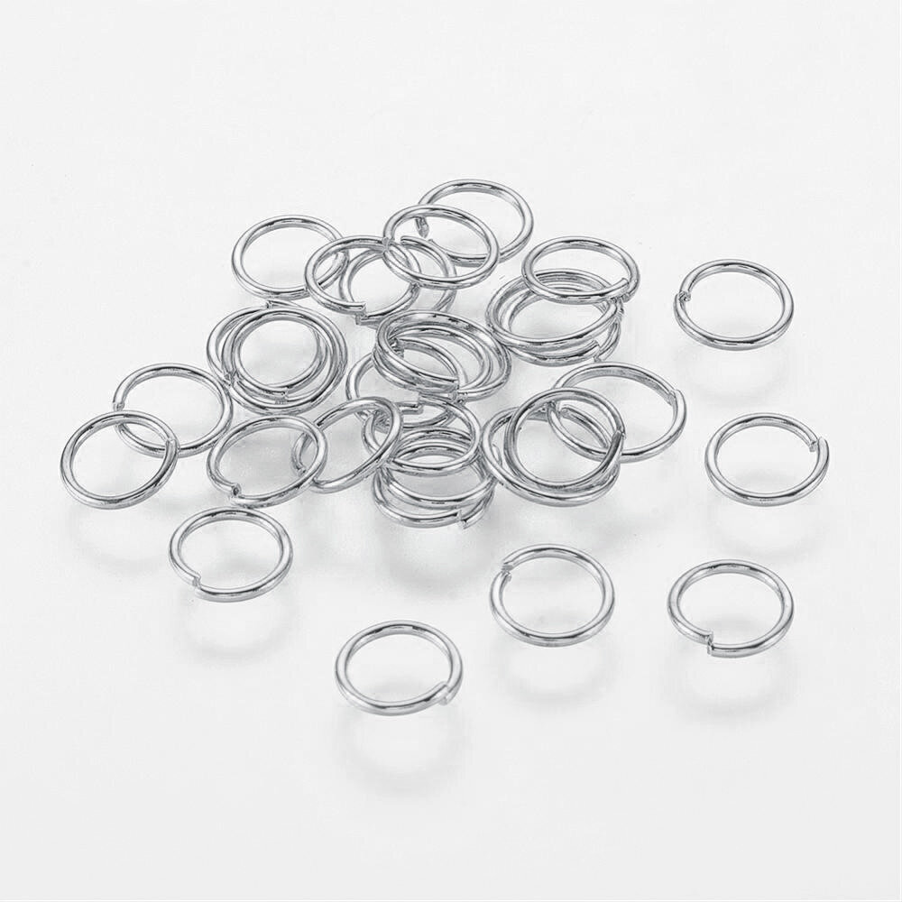 Соединительное колечко, 6мм (толщина 0.7мм, внутренний размер 4.6мм), базовый материал - железо, стального цвета, 10 грамм