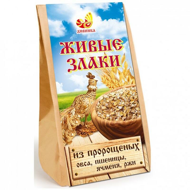 Хлопья из пророщенных зерен 4-х злаков дивинка 300 г