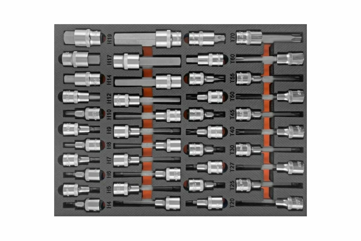Набор насадок торцевых 1/2" DR, со вставками-битами TORX T20-T7042 предмета Ombra OMT42STE