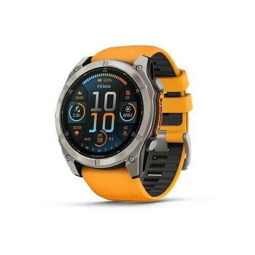 Часы Garmin Fenix 8 51mm Amoled Sapphire Titanium Spark Orange 010-02905-11 154483₽