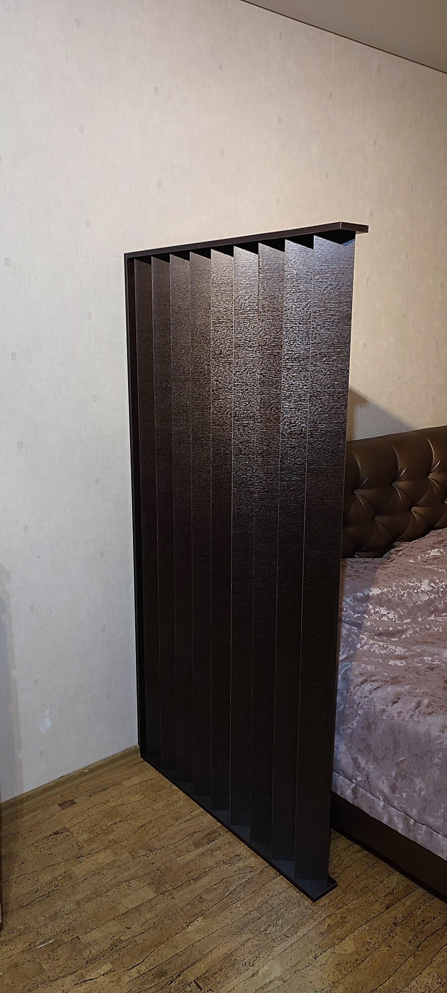 Ширма Реечная Перегородка Для Зонирования Помещений Цвет Венге. Высота 180см ширина 90см