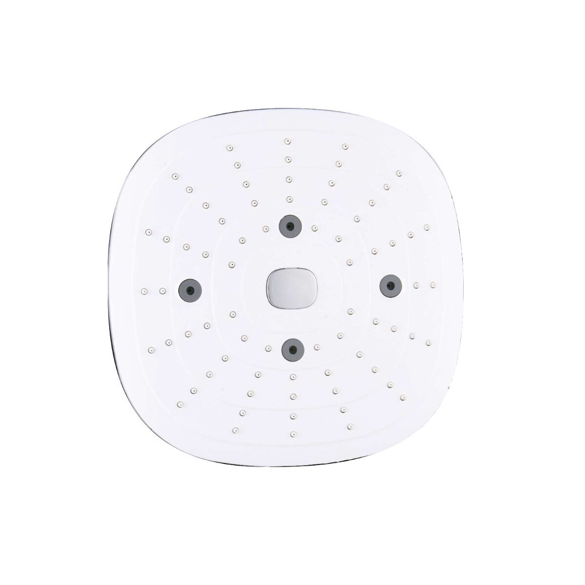 Лейка для душа Hansen HP4122 24х24 см 3-функции белая металлическая Германия