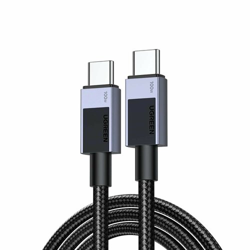 Кабель UGREEN L512 (45063) Type C 2.0 Male To Type C 2.0 Male 5A Data Cable. Длина: 1м. Цвет: черный