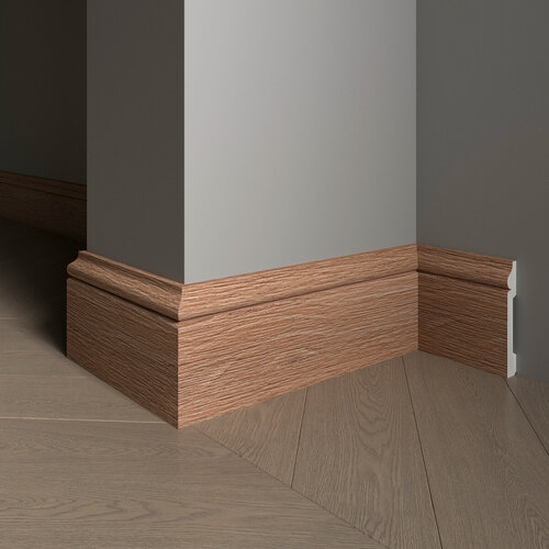 Изображение товара Плинтус дюрополимер напольный Decor-Dizayn (Декор-Дизайн), 79x13x2400 мм, DD005-90SH орех