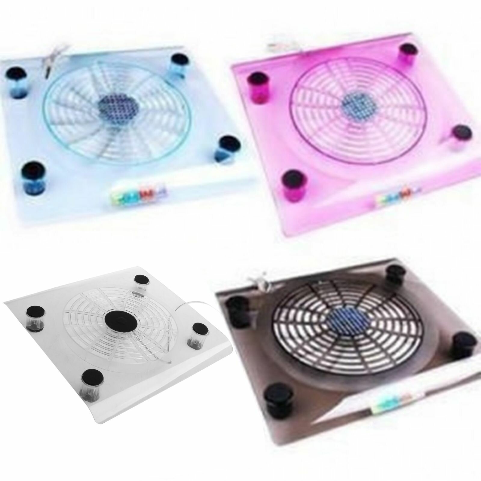 15-дюймовый Портативный кулер для ноутбука Cooling Pad Slim с питанием от USB и 1 тихим вентилятором