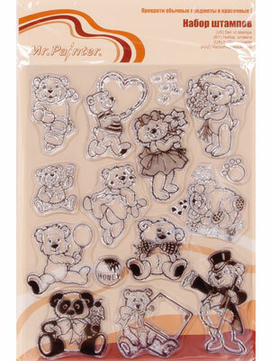 Mr.Painter Набор штампов 14 см х 18 см ASM-13 Мишки №1