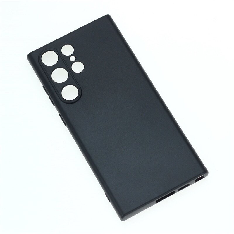 Чехол матовый для Samsung Galaxy S22 Ultra, черный — фото 1