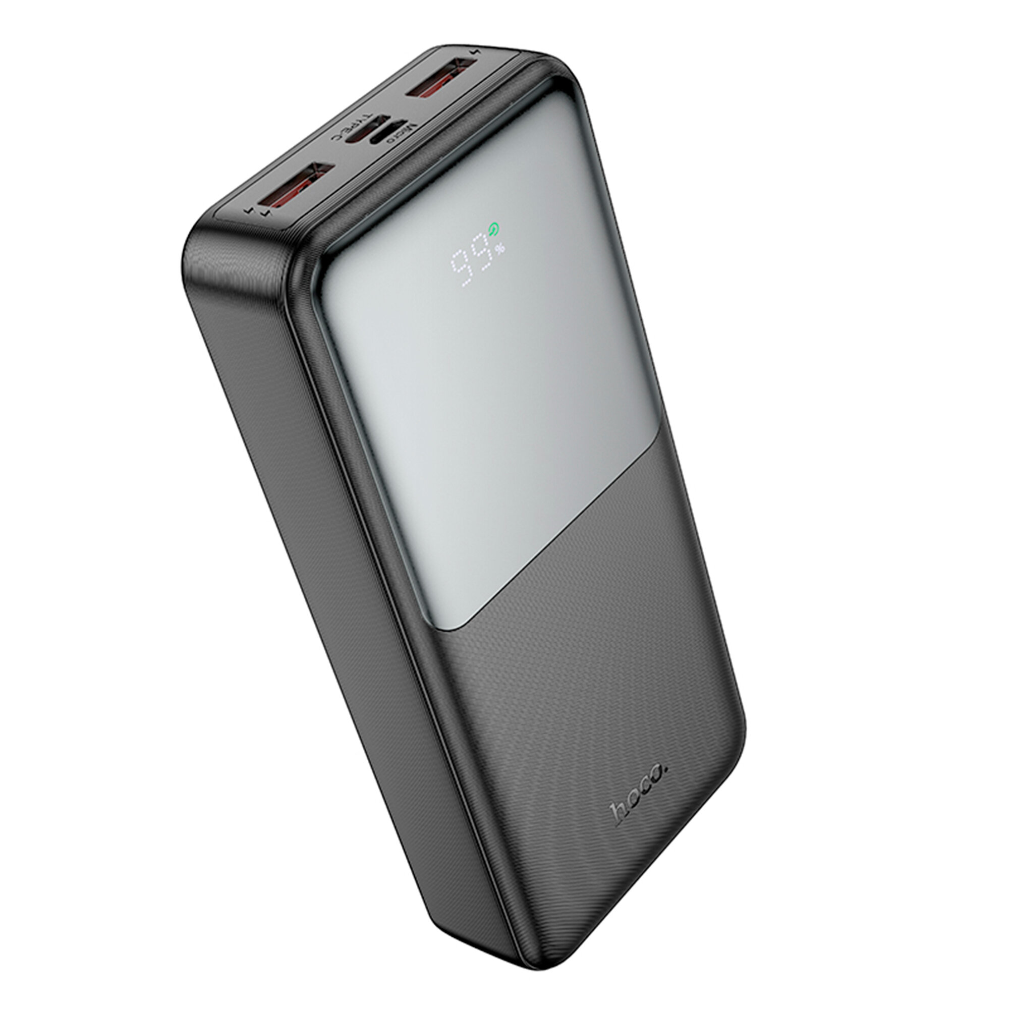 Универсальный Доп. Аккумулятор 20000mAh J136A HOCO выход: 2 USB (22.5W)+1 PD (20W) с дисплеем черный