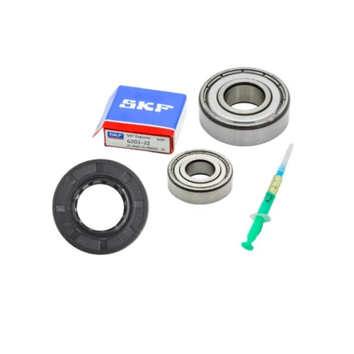 Ремкомплект для ремонта бака стиральной машины Beko LG и других подшипники 6203 ZZ SKF и 6204 ZZ SKF сальник 255010 и шприц со смазкой 750₽